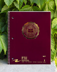 Central Michigan University Seal Maroon 1 Subject Spiral Notebook