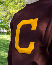 Block C Vintage Appliqué Reverse Weave® Maroon Crewneck Sweatshirt