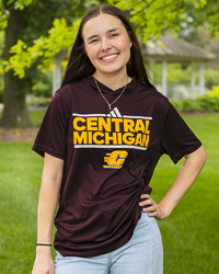 Central Michigan Action C Maroon Hooded T-Shirt